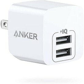 PowerPort mini 12W 2ポート USB急速充電器 折りたたみ式プラグ PowerIQ 超コンパクトサイズ iPhone iPad Android各種対応 フルスピード充電 スマホ タブレット