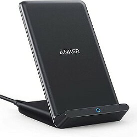 【P12倍_お買い物マラソン中】PowerWave 10 Stand 改善版 ワイヤレス充電器 Qi認証 iPhone 12 / 12 Pro Galaxy 各種対応 最大10W出力 ブラック 充電効率 充電スピード ワイヤレス スマホ