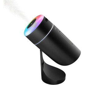 加湿器 卓上 2021年進化版 コードレス 加湿器 USB充電式 加湿器 七色変換LEDライト 上下90°調整可 次亜塩素酸水対応 超音波式 無料の2つの交換綿綿棒