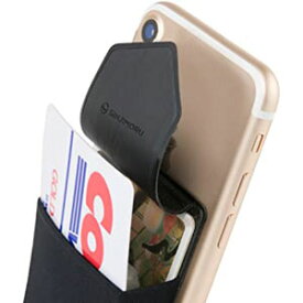 手帳型 カードケース SUICA PASMO カード入れ パース ケース iphone android対応 スマホ 背面 カードホルダー シンジポ-チ flap カード 安全 ブラック