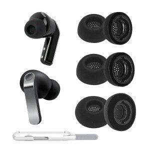umvowuxa For Samsung Galaxy Buds4 Pro �����p �C���[�s�[�X �V���R���� 3�T�C�Y�Z�b�g (�u���b�N S/M/L) + 3in1�N���[�j���O�y���t�� ���i���V���R�� ���K���� �ቹ���� �m�C�Y�A�C�\���[�V���� �����ɗD