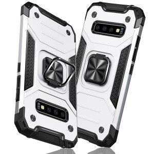 TMUJWS Samsung Galaxy S10 用ケース リング 衝撃吸収 耐衝撃 TPU+PCバンパー 二重構造 米軍MIL規格 全面保護カバー 滑り防止 車載ホルダー対応 擦り傷防止 滑り止め 軽量 薄型 アイフォン S10 カバー 6.1