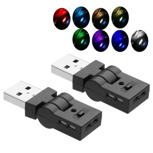Juckier USBCg ԓp LED Ǝ˕ؑ/180°U/_/RGB8F [@\ ArGgCg ^y ȒPt USBd ԃANZT[ USB-A 2