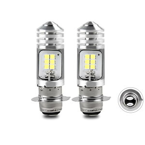 Ammtoo P15D 25-1 LEDwbhCg oCNp LEDou Hi/Loؑ ɐ   p 9V-30V 8W 1400lm Cgou zCg 6000K Px m[}ou wbhv  (2 P15D-25-1)