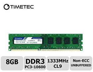 Timetec�^�C���e�b�N Hynix IC 8 GB �f�X�NPC�p������ DDR3 1333 MHz PC3 10600 240 Pin UDIMM (8 GB)