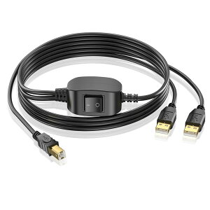 LBSC USB�v�����^�[���L�P�[�u�� 1.5m 1��̃v�����^�[��2��̃p�\�R���ŋ��L�\ Y�^����P�[�u�� �v���O�A���h�v���C ����USB2.0�Ή� �X�L���i�[/FAX�@���p �����b�L�[�q ���ϋv�݌v