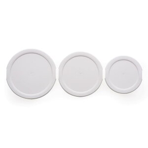 ハリオ(Hario) 蓋 蓋のみ 水切り 水切りフタ 耐熱ガラス製ボウル用レンジフタ3枚セット 白