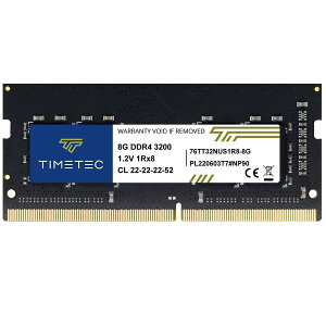 Timetec 8GB m[gPCp DDR4 3200MHz (܂ 2933MHz ܂ 2666MHz) PC4-25600 Non-ECC Unbuffered 1.2V CL22 1Rx8 260 s SODIMM PC Rs[^  RAM