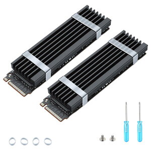 ELUTENG M.2 SSD�q�[�g�V���N 2�Z�b�g �A���~������ PS5 / PC�p ���M�V�[�g 72×23×7mm ���t���ȒP �H����M�V���R���p�b�h�t�� ��p���W�G�[�^�[�t�B�� �Q�[�}�[�E����PC���[�U�[���� 2280 SSD��