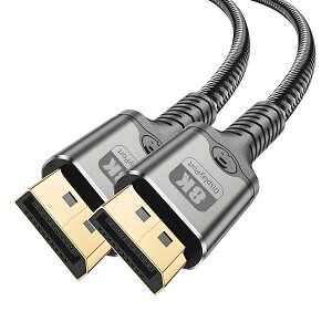 DisplayPort �P�[�u�� DP1.4 VESA�F�� �f�B�X�v���C�|�[�g �P�[�u�� 8K@60Hz 4K@144Hz 2K@240Hz 32.4Gbps HDR FreeSync G-Sync�Ή� DP�P�[�u�� �i�C�����҂� �Q�[�~���O ���j�^�[ PC�p 1M