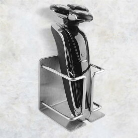 Linkidea 電気シェーバーホルダー 壁掛け式、粘着式 穴あけ不要 ステンレス製シェーバーハンガー、省スペース バスルームオーガナイザー、フィリップス ノレルコ 2400シリーズ シェーバー対応 (シルバー)