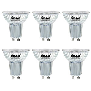 DiCUNO LED�d�� GU10���� 40W�`�n���Q������ 5W 600lm �X�|�b�g���C�g �����F 5000K �L�p40° LED�X�|�b�g���C�g ���P�x �ȃG�l AC100V �������Ή� 6��