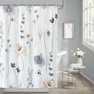 AooHome シャワーカーテン 防水防カビ 150cm丈 防水防カビ 目隠し 断熱 お風呂カーテン 速乾 間仕切り 高…