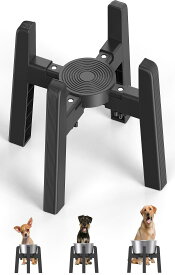 JUNSPOW 犬 水飲み スタンド ご飯台 フードボウル 餌入れ 食器台 幅調節可能 ABS材料 安定 滑り止め 【スタンドのみ】