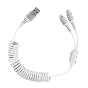 Bioonis 2in1[dP[u RCUSB lightningP[u+type-cP[u0.4m1.2M܂ŎRLk 1{2҃J[ CgjO i Phone16pԃP[u ACtH15[dP[u }`Andriod ^CvCR[