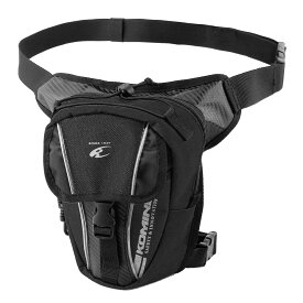コミネ(KOMINE) バイク用 SA-053 ライディングレッグバッグ1 Reflective Black Free