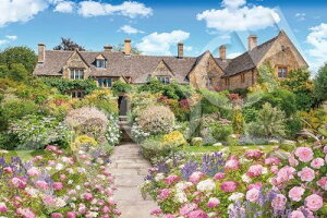 エポック社 1000ピース ジグソーパズル 海外風景 コッツウォルズの花庭園-イギリス (50×75cm) 09-057s のり付き ヘラ付き 点数券付き EPOCH
