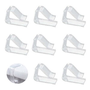 YIXINLYMY テーブルクロス止め 固定用 テーブルクロスクリップ 【8個入り】 2~3.5cm対応デスクボード クリアータイプ 滑り止め 防風 北欧 結婚式 卒業