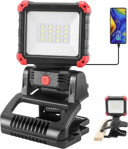 BKJANYO 作業灯 ワークライト USB充電式 LED作業灯 作業用ライト 2100LM三段階調光 LEDライト作業灯 マグネット付きライト 車の修理 夜間作業 投光器 釣り アウトドア キャンプ用