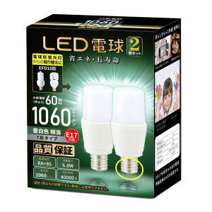 LEDd T`^Cv a17mm (6.8W) d60WE100W` F T`^Cv Ή fMގ{HΉ PSEF 2Zbg (F)