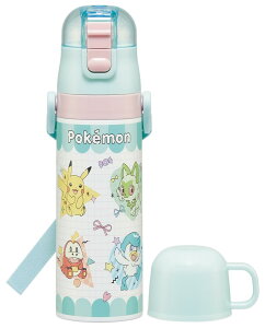 �X�P�[�^�[(Skater) �q���p �X�e�����X ���� 2way ������ 470ml �R�b�v���� 430ml �q���ɗD�����y�ʃ^�C�v �|�P���� �|�b�s���O�A�b�v �ۉ� �ۗ� waterbottle �X�|�[�c�{�g���L�b�Y ���ǂ� ���r SKDC4-A