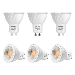 DiCUNO LED�d�� GU10���� �X�|�b�g���C�g 6W 60W�n���Q������ 600lm �d���F 3000K AC100-240V �������Ή� 6��