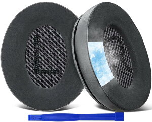 SoloWIT ��p�W�F���p�b�h �C���[�p�b�h Bose QuietComfort 35 �� 35ii (QC35 �� QC35ii) ���C�����X �w�b�h�z�� �p ���� �C���[�N�b�V���� �w�b�h�z���p�b�h �Չ� �����x�t�H�[�� �⊴�p�b�h �i�u���b�N�j