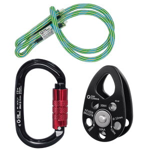 GM CLIMBING CE UIAA �F�� �q�b�` �X���b�N�e���f�B���O �v�[���[ �L�b�g�Z�b�g 30kN�}�C�N���v�[���[ �u�b�V���O�^�C�v �� 8mm�v���[�W�b�N �� 24kN O�^���b�L���O�J���r�i �Z�b�g �A�[�{���X�g �_�u