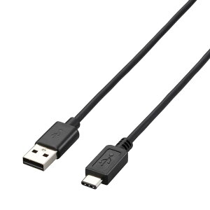 �G���R�� USB�P�[�u�� Type C (USB A to USB C) 2.0m USB2.0���� 3A�o�� �ő�480Mbps �u���b�N U2C-AC20BK