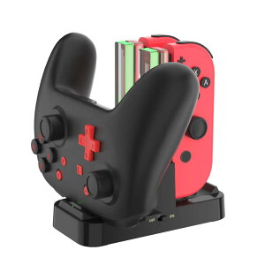 ジョイコン Joy-Con Pro コントロー ラー 充電 スタンド Nintendo Switch用 3WAY充電可能 KINGTOP ニンテンドー スイッチ プローコントロー ラー 充電ホルダー チャージャー 充電指示LED付き 日本語説明