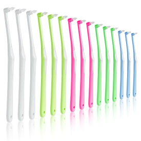 15本入 5色 ワンタフトブラシ やわらかめ 歯ブラシ 先端 細い 部分磨き ワンタフト ブラシ 奥歯用歯ブラシ ポイント歯ブラシ 携帯用 歯間用