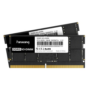 Fanxiang DDR5 48GB(2x24GB)5600MHz RAM m[gPCp m[gp\Rp Intel AMDΉ CL46 1.1V SODIMM 262s PCp\R m[gp\RW[ Q[~OptH[}X
