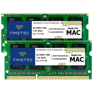 Timetec 16GB KIT(2x8GB) Apple DDR3 1067MHz / 1066MHz PC3-8500 RAM Mac Book (2010N 13C`)AMac Book Pro (2010N 13C`)AiMac (2009N 27C`)AMac Mini (2010N) Ή MAC RAM