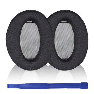 Adhiper WH-H910N�C���[�p�b�h �����p�p�b�h for Sony WH-H910N �w�b�h�z�� ���b�V���C���[�p�b�h�A�������[�t�H�[���p�b�h (���b�V��/�u���b�N)