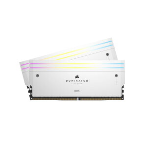 CORSAIR DDR5-6000MHz �f�X�NPC�p������ DOMINATOR TITANIUM DDR5�V���[�Y (PC5-48000) Intel XMP�������L�b�g 64GB �z���C�g 32GB×2�� CL30 CMP64GX5M2B6000C30W
