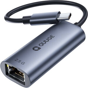 QUUGE ^CvC LAN P[u ϊ 2.5Gbps ʐM USB-C LAN 2.5GbEΉ LAN USB ϊA_v^ ꔭF 2500/1000/100Mbps USB-C LLAN Type-C LAN LlanA_v^[ ^Cvc hCosv Windows/Mac/LinusȂǑ