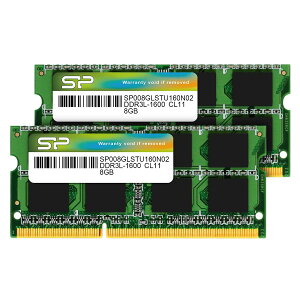 Silicon Power Hynix IC Apple DDR3 DDR3L 16GB (2x8GB) RAM 1600MHz (PC3 12800) 204s CL11 1.35V mECCΉ obt@Ȃ SODIMM m[gp\R [ RAM W[ AbvO[h