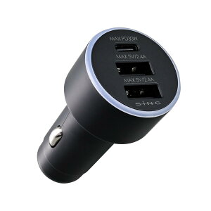 �Z�C��(SEIWA) �ԓ��p�i USB �V�K�[�\�P�b�g DC/USB�p���[�v���O USB-C×1 USB-A×2 ���v3�|�[�g PD30W �ő升�v�o�� 54W F357 3�䓯���[�d �����ڑ����ɋ}���[�d�\ �u���[LED DC�\�P�b�g