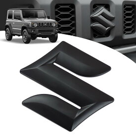 Maplewoodcar 新型スズキデザイン ジムニーJB64/JB74専用 Sエンブレム フロント用 原ロゴ取り外し不要 無損取り付け 外装アクセサリー 保護フィルム キズ防止 汚れ防止 フィット感 デザイン感 高光沢度 原車データ 取り付け簡単 (マットブラック)