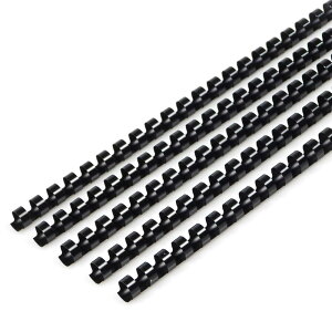 RAYSOONER CR12 ブラック 製本リング マルチサイズ 穴径:12mm A4サイズ 1箱=100本 黒
