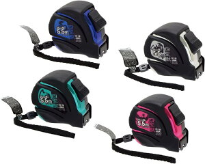 高儀(Takagi) 四聖獣 コンベックス オートロック 25mm幅×5.5m JIS1級 ゴムグリップ 【色ランダムで1個だけ届きます】