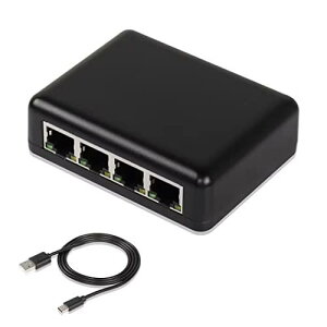 SinLoon RJ45 lbg[N Xvb^[ A_v^[ MKrbg 1000Mbps C[Tlbg P[u 1/4 4 foCX  ANZX RJ45 lbg[N g RlN^[ USB C^[tF[X f[^ P[