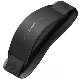 Sinjimoru スマホスタンドグリップ、薄型シリコン携帯スタンド付きスマホホルダ 落下防止 片手操作 i Phone Android 携帯電話対応 スマホ固定ストラップバンド。Sinji Grip Silicone ブラック。