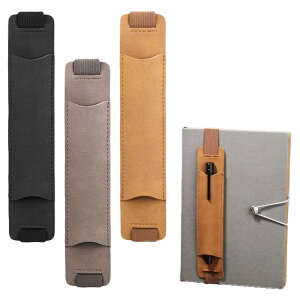 ペンホルダー (グレー,茶色,黒,1つずつ,全部で3つです)ブックバンドペンケース ペンホルダー 手帳用 手帳 ペンケース スリム ペンホルダー 手帳用 学生用・事務用品 本革 おしゃれ ブック