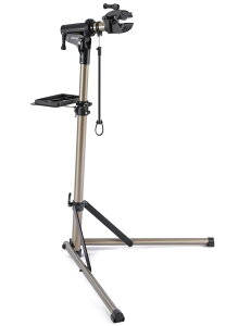 CXWXC 自転車 メンテナンススタンド 安定感 高さ調節 角度調節 ワークスタンド 折りたたみ式 工具トレー付 軽量 コンパクト 収納、持ち運びに便利 シャンパン (RS-100)