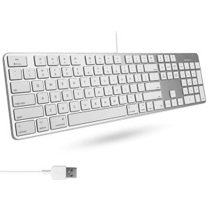 Macally ^ USB A LL[{[h eL[t Apple Mac ProAMacBook Pro/AirAiMacAMac MiniAbv Rs[^AWindows fXN PC bvp Vo[ (SLIMKEYPROA)