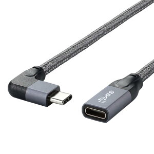 chenyang USB Cケーブル USB Type C オス - メス 延長ケーブル 90度角度付き 携帯電話/タブレット/ハードドライブ/ノートパソコン用