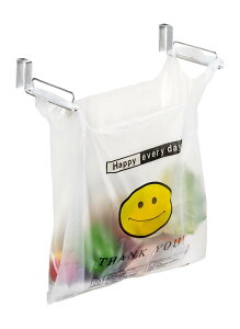 YQhゴミ袋ラック、ドア掛けビニー ル袋ラック、レジ袋ホルダー、ゴミ袋フック、ゴミ箱、ビニー ル袋再利用、キッチン戸棚ドア収納用品、18-8ステンレス、省スペース