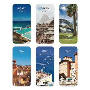 mCNELv`[EUECt Vhj[ C^A n[h ubN}[N 6P SET, Capture the life Sydney Italy Hard Bookmark - ANubN}[NAAǏpi