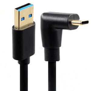 ViViSun USB Type C P[u USB3.0 Type-CP[u 90x L^ USB-A to USB-CP[u ϋv }[d f[^] TPEV[h (ubN, ㉺L0.25M)